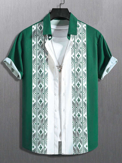Color Loose Short-sleeved Shirt Lapel