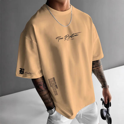 Men's Round Neck Loose Short Sleeve T-Shirt