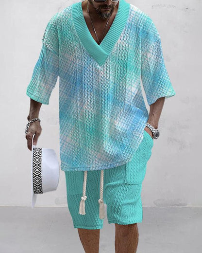 Fashion Men's Summer Loose Short Sports Suit