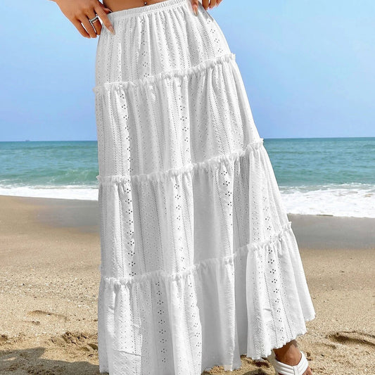 Women's Waist Mid-length Stitching Skirt