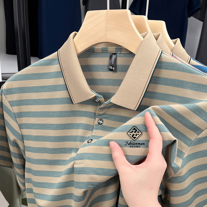 Striped Men's Short Sleeve T-Shirt
