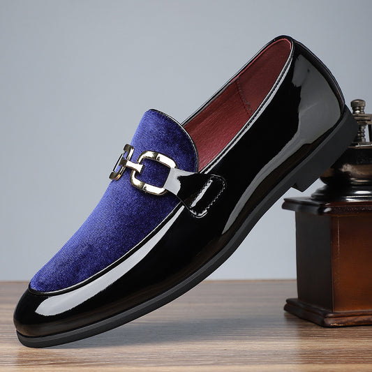 Glossy British Style Frosted Leather Men's Shoes