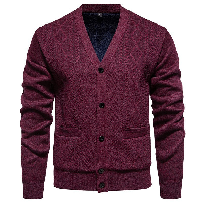 Men's Long-sleeved Striped Sweater Top