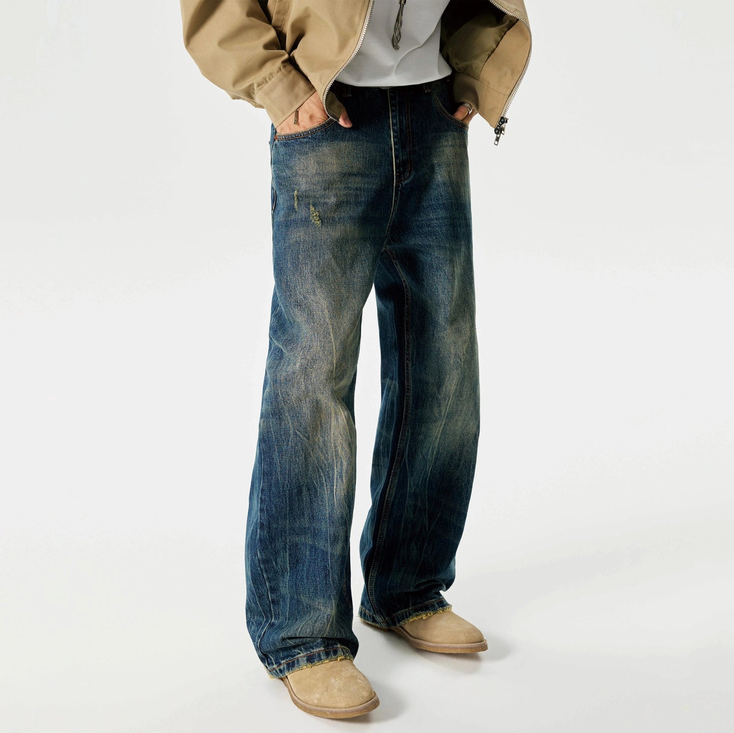 Men Loose Micro-flared Jeans