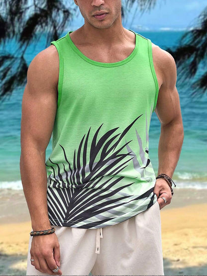 Men's Sleeveless T-shirt Hawaiian Style