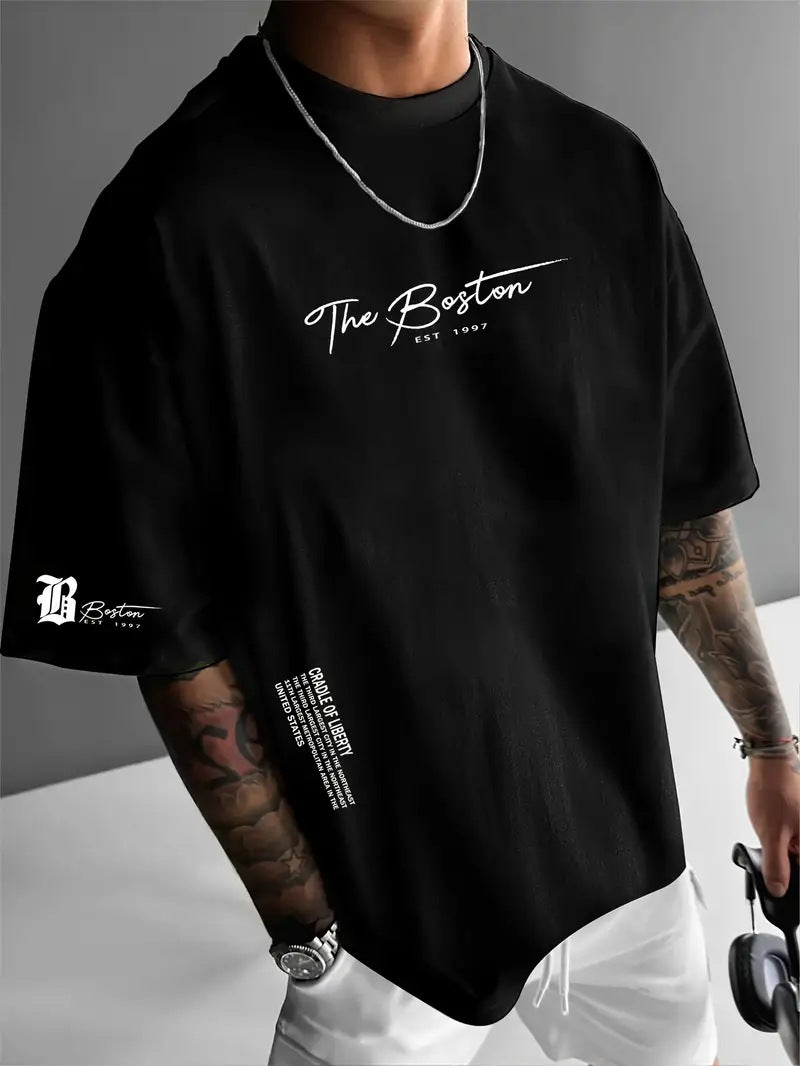 Men's Round Neck Loose Short Sleeve T-Shirt