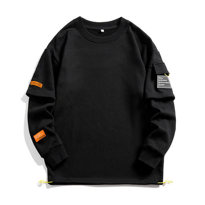 Long Sleeve Round Neck Lazy Style Sweatshirt