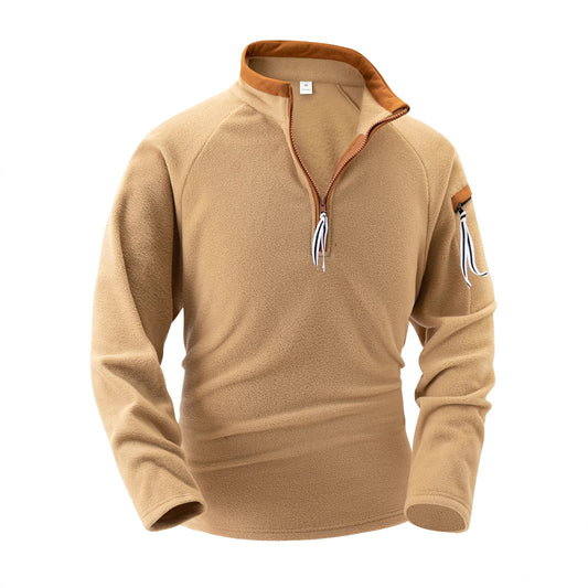 Men Stand Half Zip Long Sleeve Sweatshirts