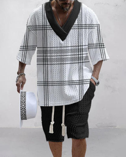 Fashion Men's Summer Loose Short Sports Suit