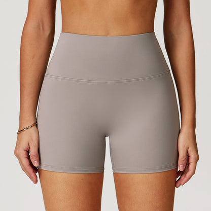 Nude Feel Yoga Shorts For Women High-waist Quick-drying Tight