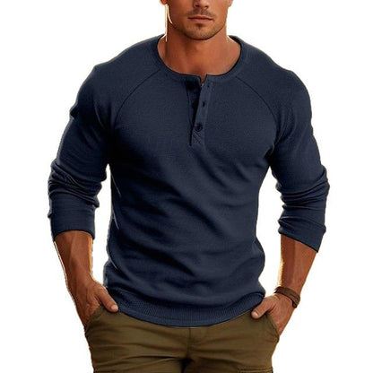 Henry Collar Long-sleeved T-shirt