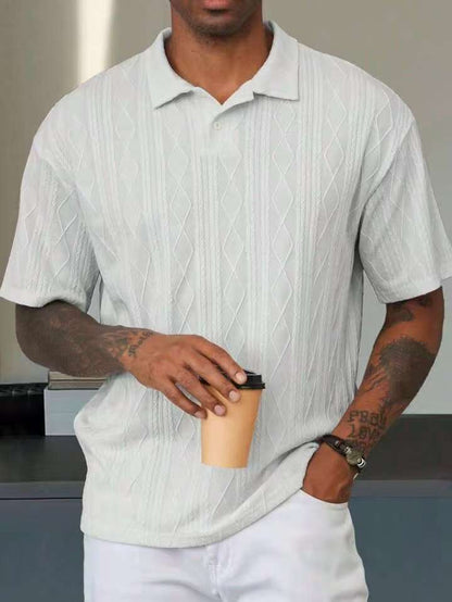 T-shirt Sleeve Loose Texture Knitted