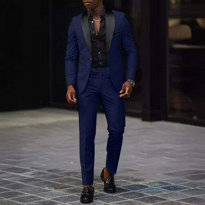 Men's Business Suit Coat Trouser Suit