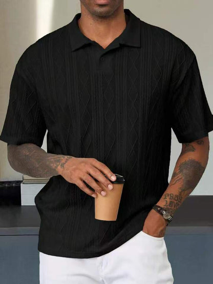 T-shirt Sleeve Loose Texture Knitted