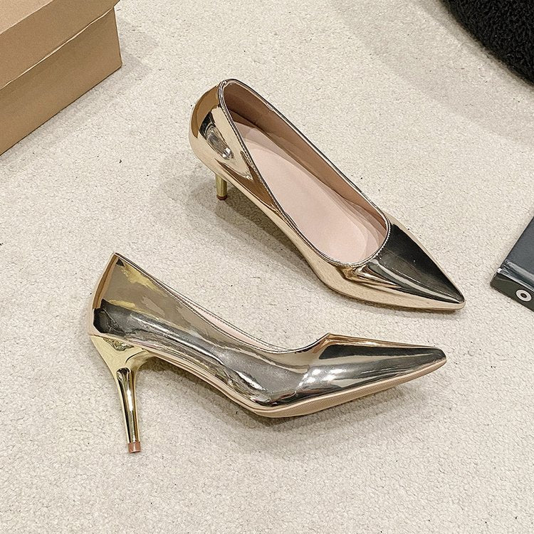 Slip-on High-grade Stiletto Heel Heel Shoes