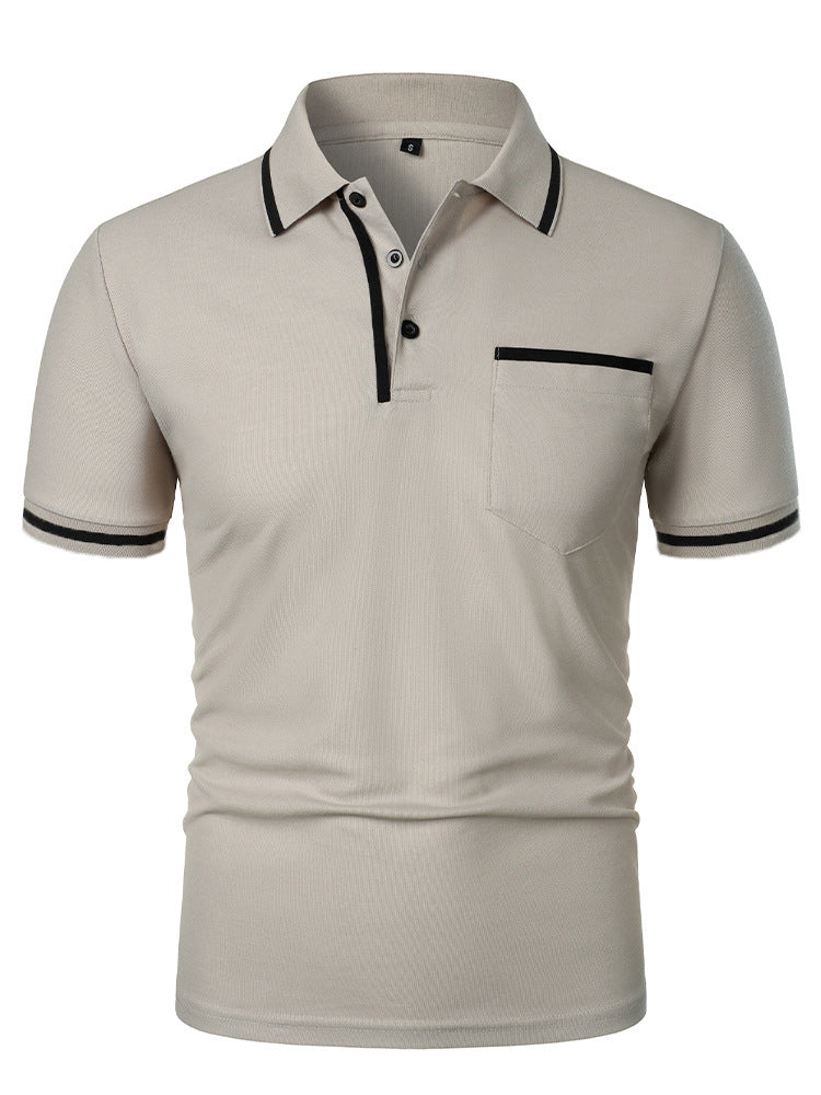 Men's Lapel Short Sleeve T-shirt