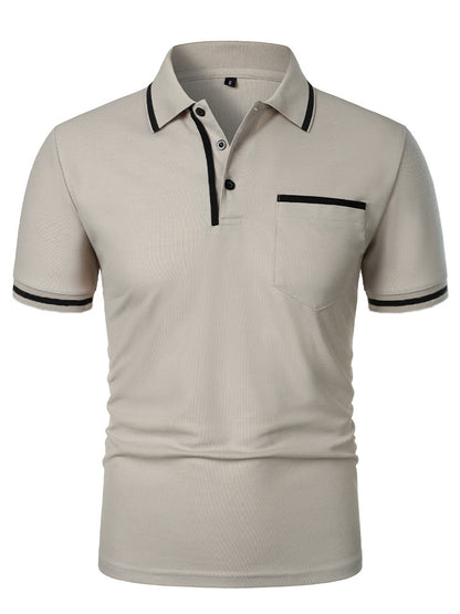 Men's Lapel Short Sleeve T-shirt