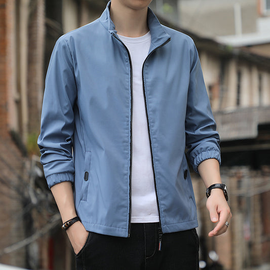 Men Stand Collar Jacket Coat