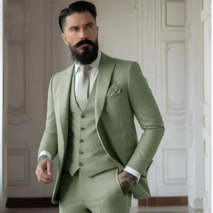 Men's Slim Fit Business Suit Set