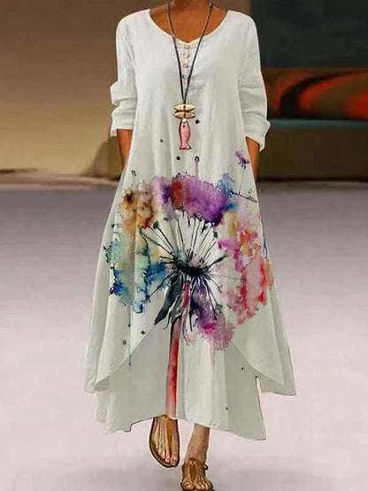 Women's Polyester Long Sleeve Dress