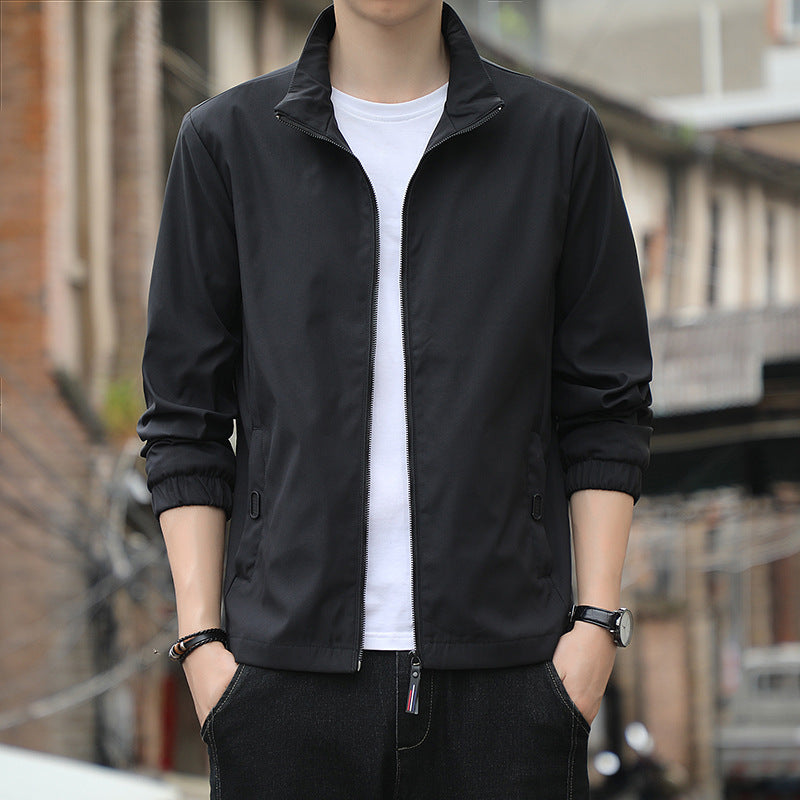 Men Stand Collar Jacket Coat