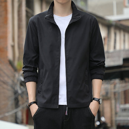 Men Stand Collar Jacket Coat