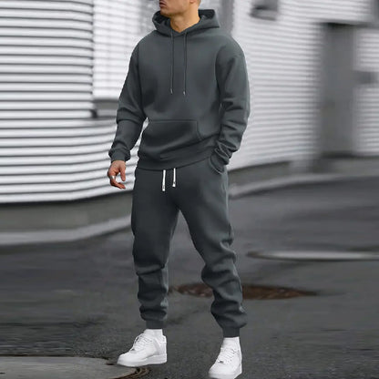 Men's Sports Hoodie With Gridles Pants