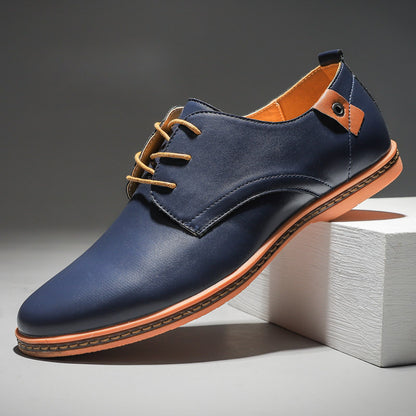 Men's Shoes Leather Surface Lace-up Pumps