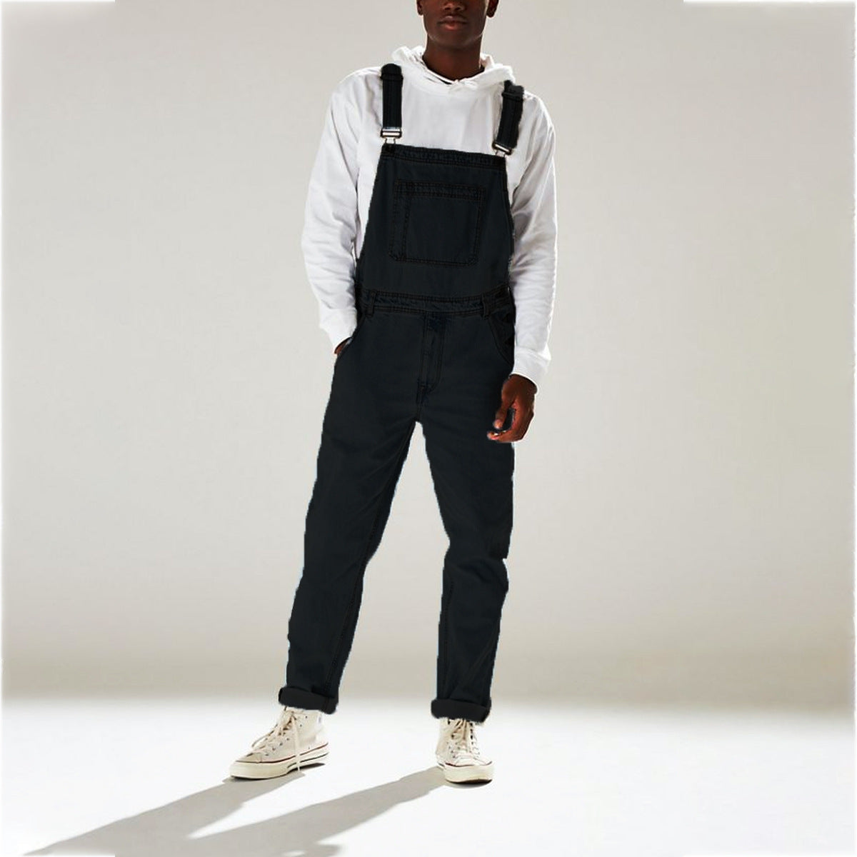 Men Suspenders One-piece High Waist Jeans