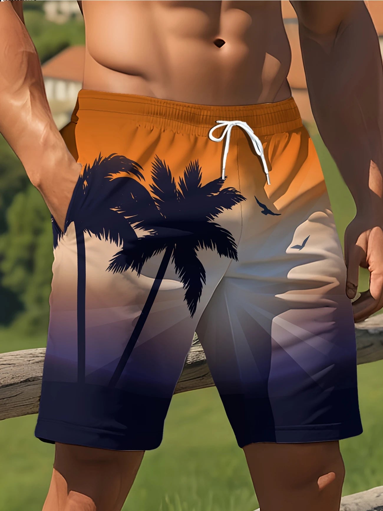 Micro-elastic Quick-drying Swimming Trunks