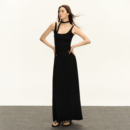 American Retro Halter Straps Women Dress