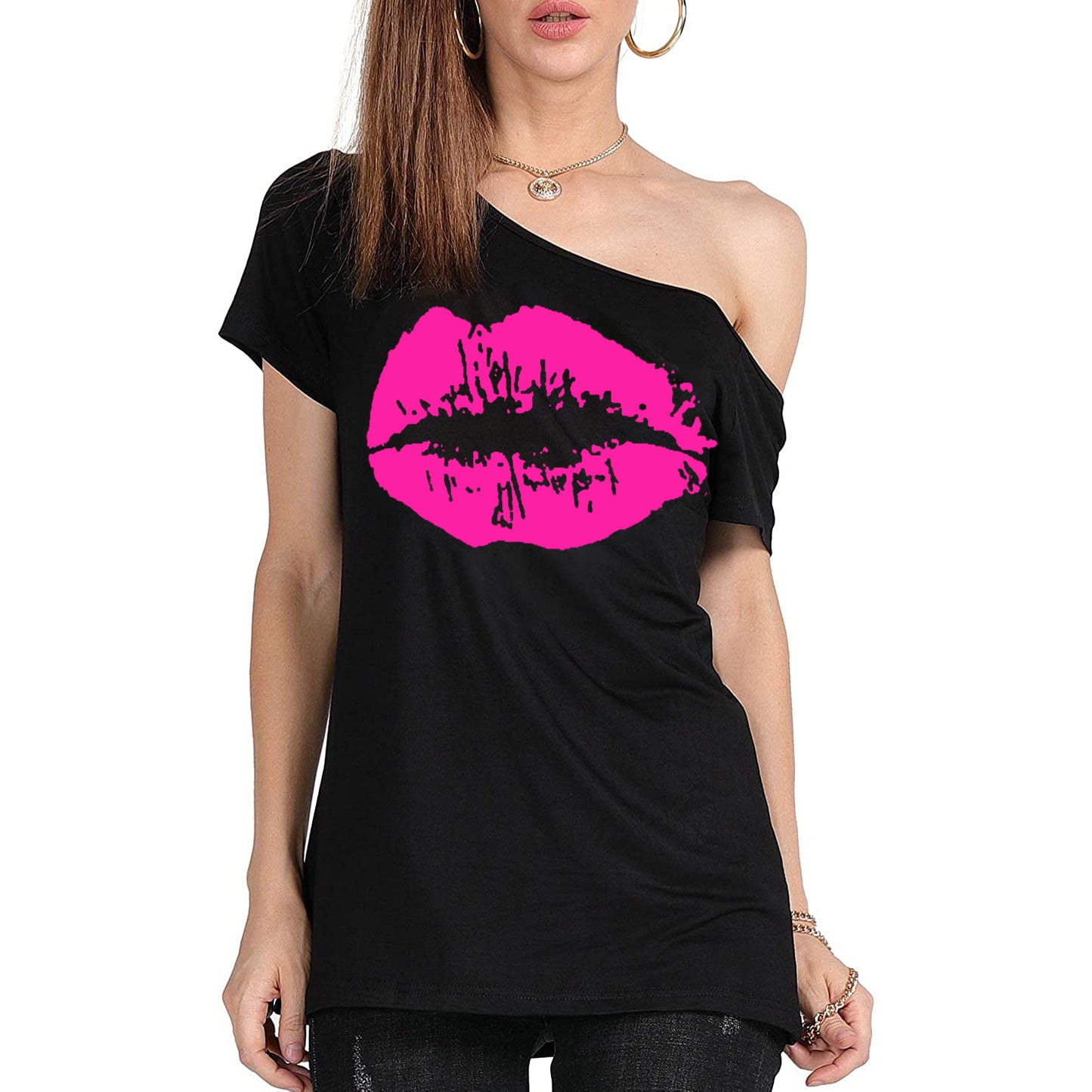 Women's Loose Shoulder Versatile T-shirt