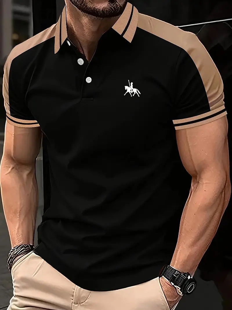 Men's Daily Lapel Short Sleeve T-Shirt