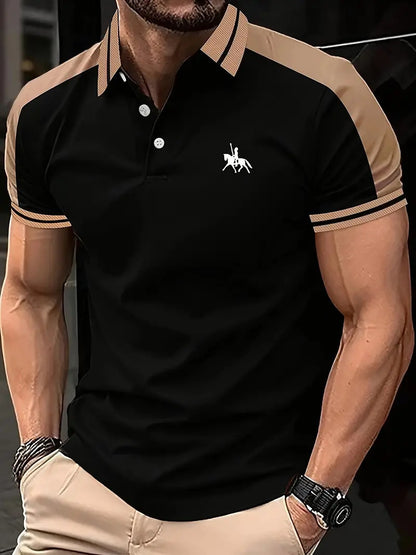 Men's Daily Lapel Short Sleeve T-Shirt