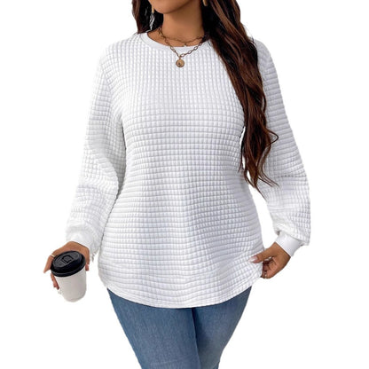 Women's Fashion Square Plaid Pullover Sweatshirt