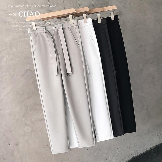 Men's Slim Straight Small Trousers