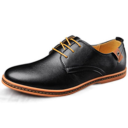 Men's Shoes Leather Surface Lace-up Pumps