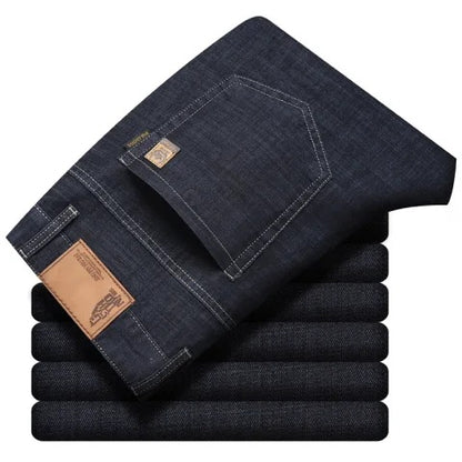 Ultra-thin Tencel Men's Loose Straight Light Blue Jeans