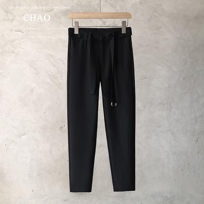 Men's Slim Straight Small Trousers