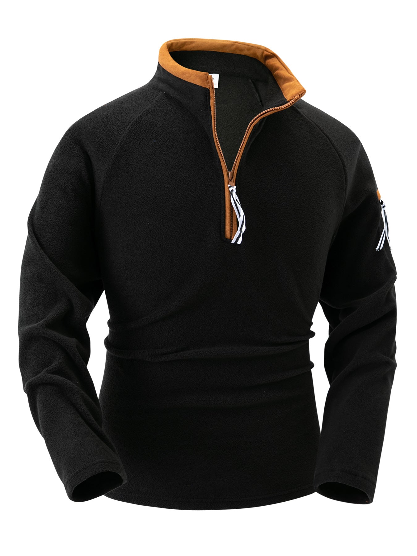 Men Stand Half Zip Long Sleeve Sweatshirts