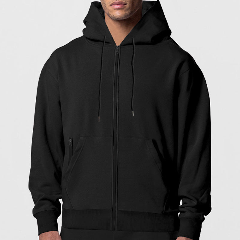 Long-sleeve Zipper Hooded Fleece Warm Sweatshirt