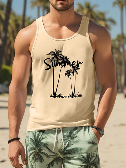 Men's Sleeveless T-shirt Hawaiian Style