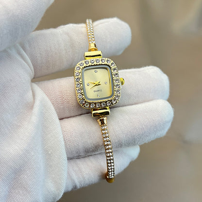 Fashion Diamond Bracelet Small Square Watch