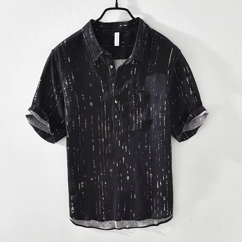 Pu Shuai Short-sleeved Lapel Polo Shirt