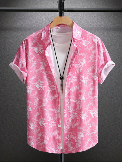 Color Loose Short-sleeved Shirt Lapel