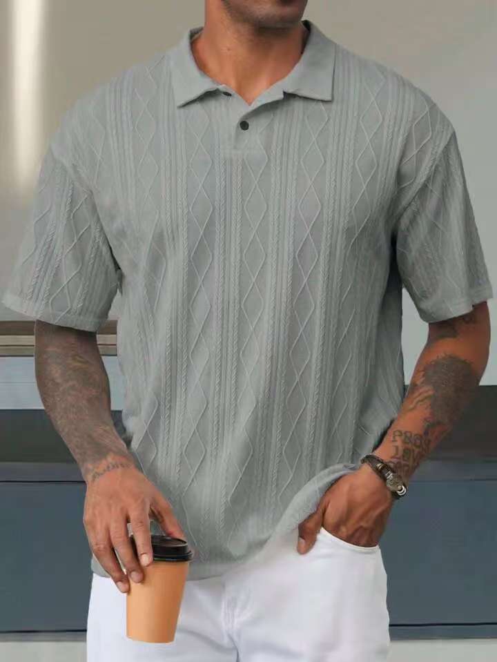 T-shirt Sleeve Loose Texture Knitted