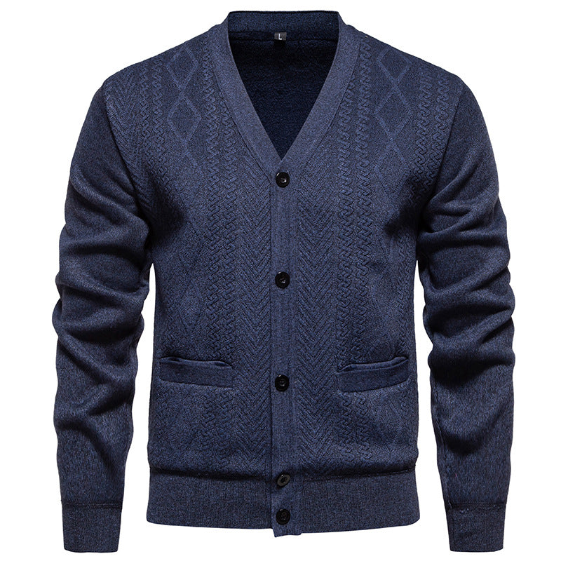 Men's Long-sleeved Striped Sweater Top