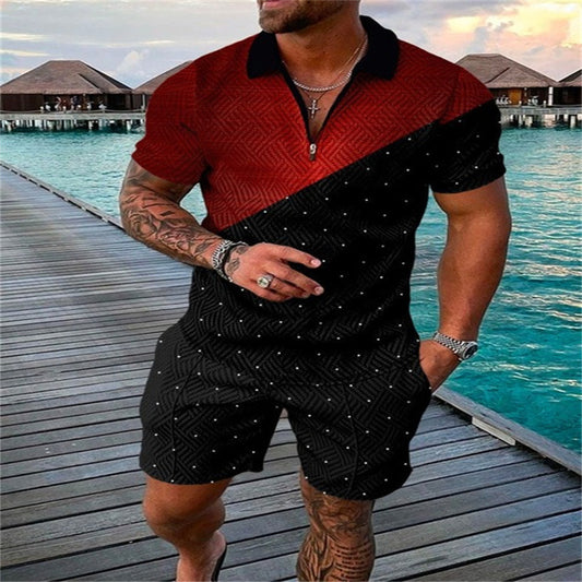 Men's polo Shirt Suit Lapel Short Sleeve