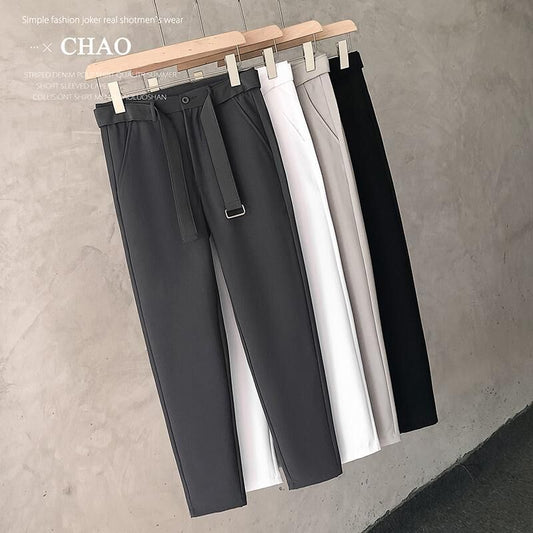 Men's Slim Straight Small Trousers