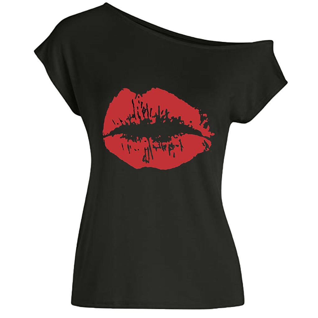 Women's Loose Shoulder Versatile T-shirt